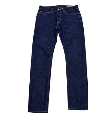 JEAN SHOP Japanese Raw Selvedge Denim Dark Wash Designer Pants Jeans Mens 31x32